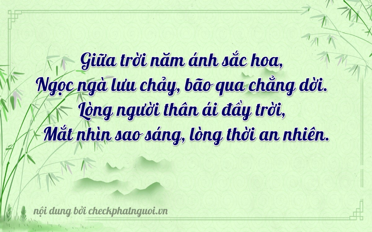 Bài thơ ý nghĩa cho <b>biển số 18A-35164</b> tại website checkphatnguoi.vn