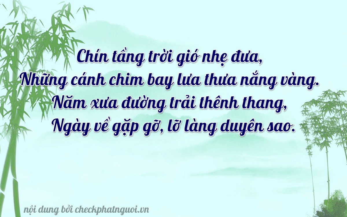 Bài thơ ý nghĩa cho <b>biển số 18A-39509</b> tại website checkphatnguoi.vn