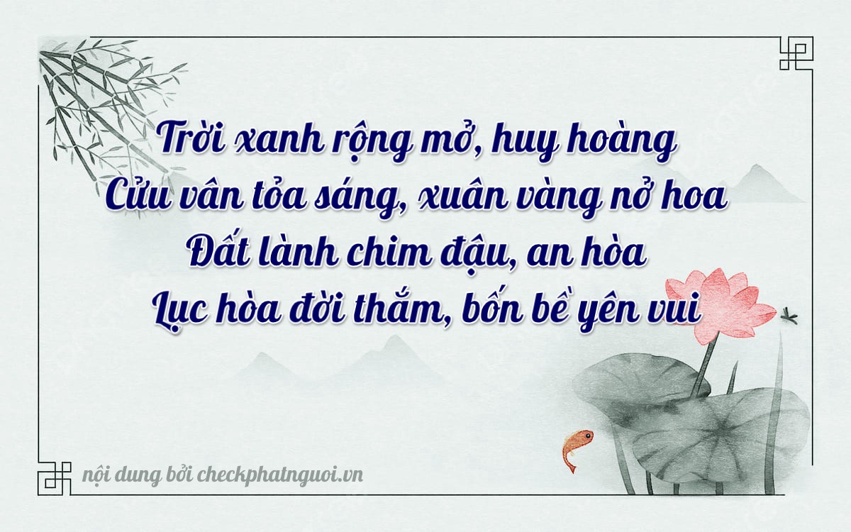 Bài thơ ý nghĩa cho <b>biển số 18A-39606</b> tại website checkphatnguoi.vn