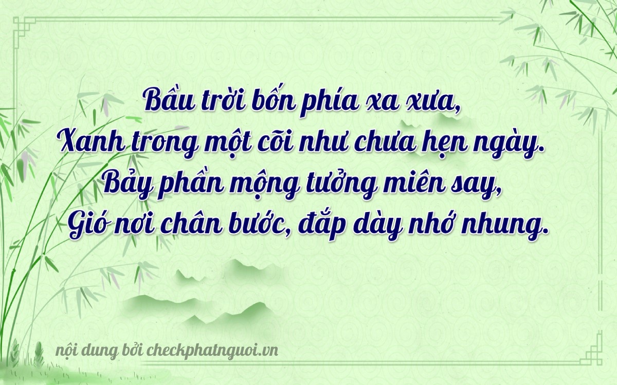 Bài thơ ý nghĩa cho <b>biển số 18A-42177</b> tại website checkphatnguoi.vn