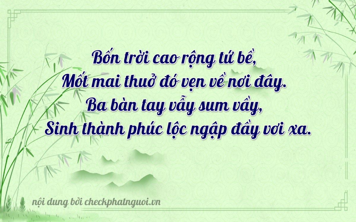 Bài thơ ý nghĩa cho <b>biển số 18A-43156</b> tại website checkphatnguoi.vn