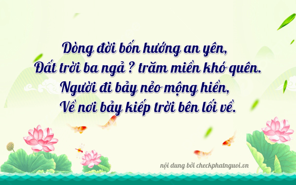 Bài thơ ý nghĩa cho <b>biển số 18A-43417</b> tại website checkphatnguoi.vn