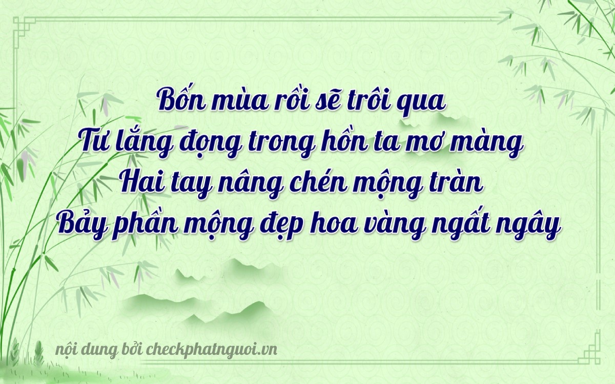 Bài thơ ý nghĩa cho <b>biển số 18A-44272</b> tại website checkphatnguoi.vn