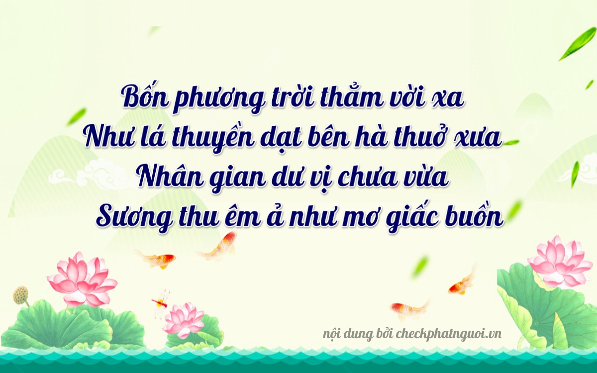 Bài thơ ý nghĩa cho <b>biển số 18A-46158</b> tại website checkphatnguoi.vn
