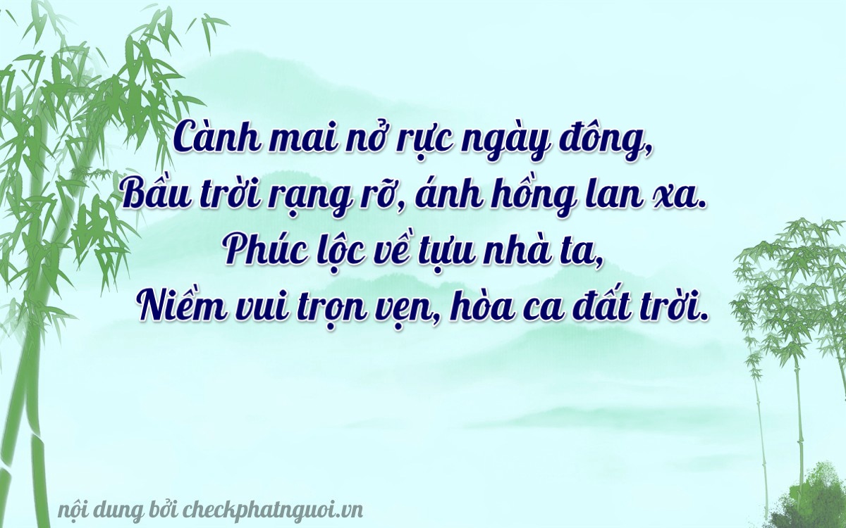 Bài thơ ý nghĩa cho <b>biển số 18A-46608</b> tại website checkphatnguoi.vn