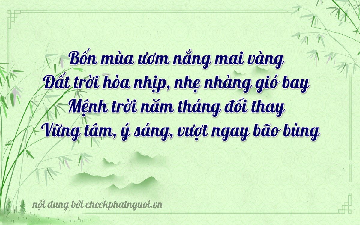 Bài thơ ý nghĩa cho <b>biển số 18A-46807</b> tại website checkphatnguoi.vn