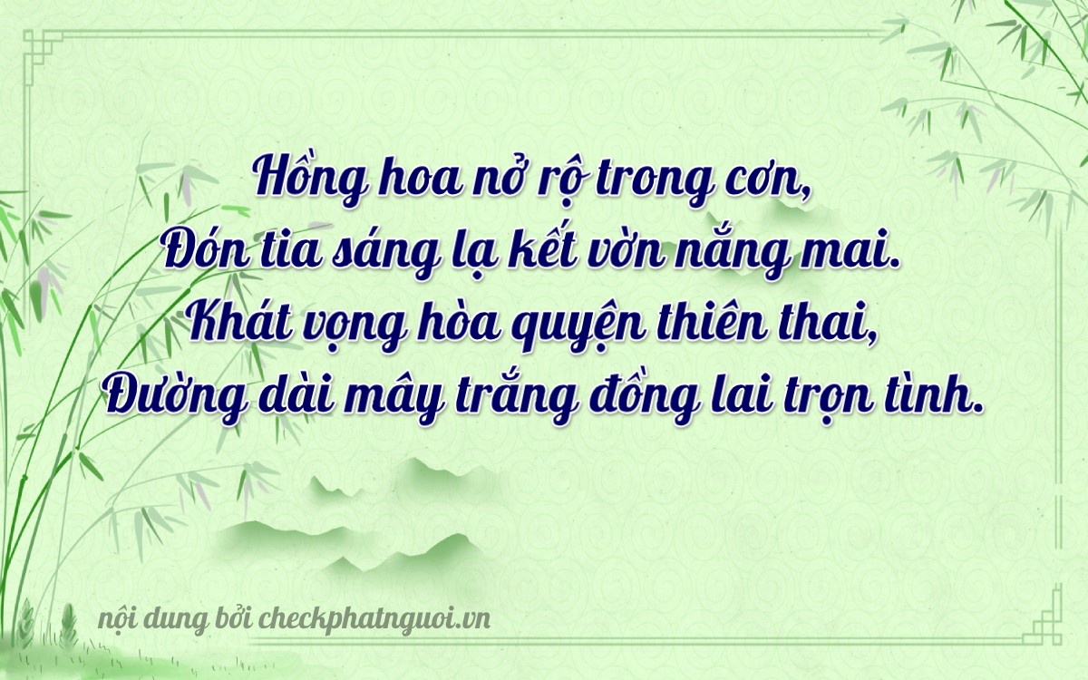 Bài thơ ý nghĩa cho <b>biển số 18A-46974</b> tại website checkphatnguoi.vn