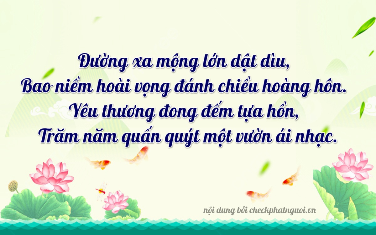 Bài thơ ý nghĩa cho <b>biển số 18A-47249</b> tại website checkphatnguoi.vn