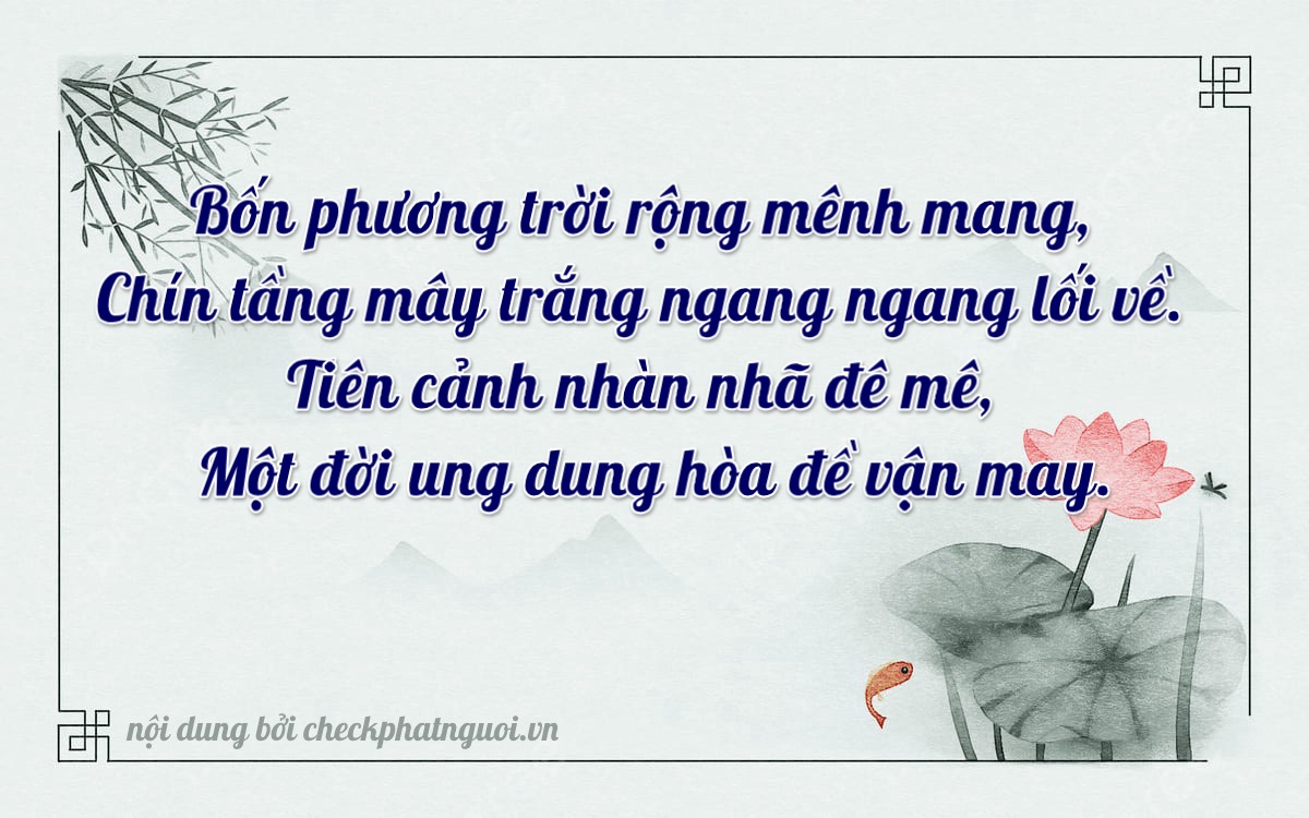 Bài thơ ý nghĩa cho <b>biển số 18A-47911</b> tại website checkphatnguoi.vn