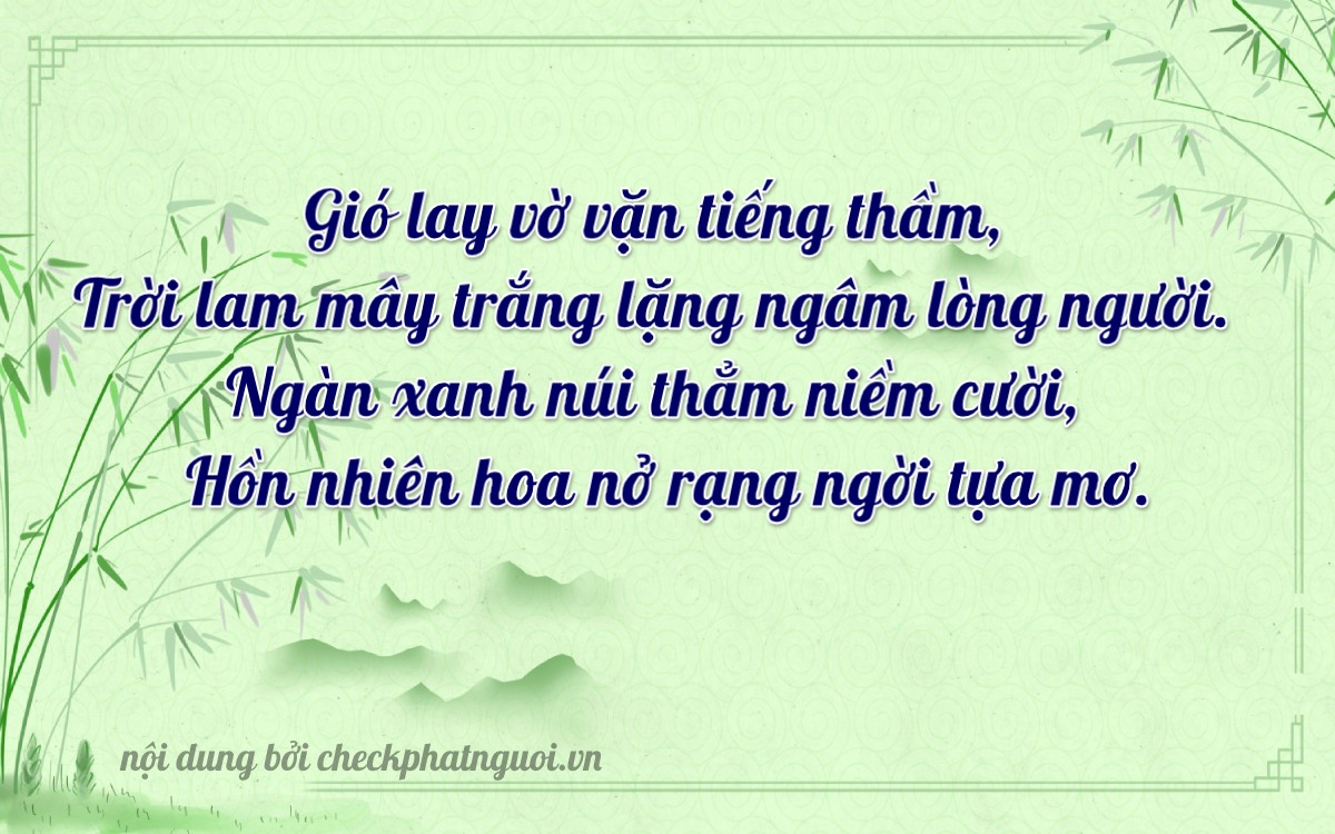 Bài thơ ý nghĩa cho <b>biển số 18A-48903</b> tại website checkphatnguoi.vn