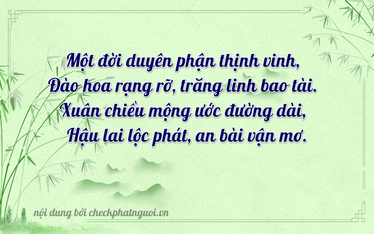 Bài thơ ý nghĩa cho <b>biển số 18A-49198</b> tại website checkphatnguoi.vn
