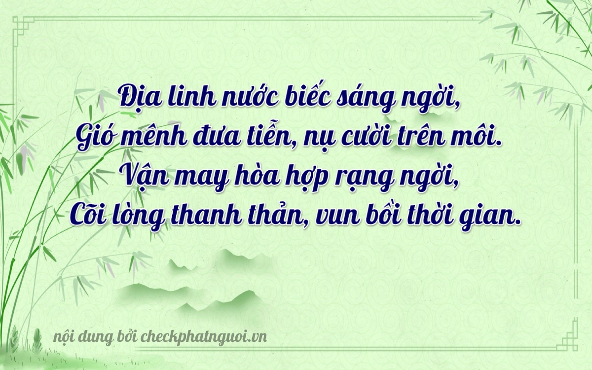 Bài thơ ý nghĩa cho <b>biển số 18AA-21962</b> tại website checkphatnguoi.vn