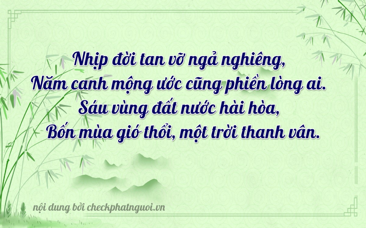 Bài thơ ý nghĩa cho <b>biển số 18AA-22574</b> tại website checkphatnguoi.vn