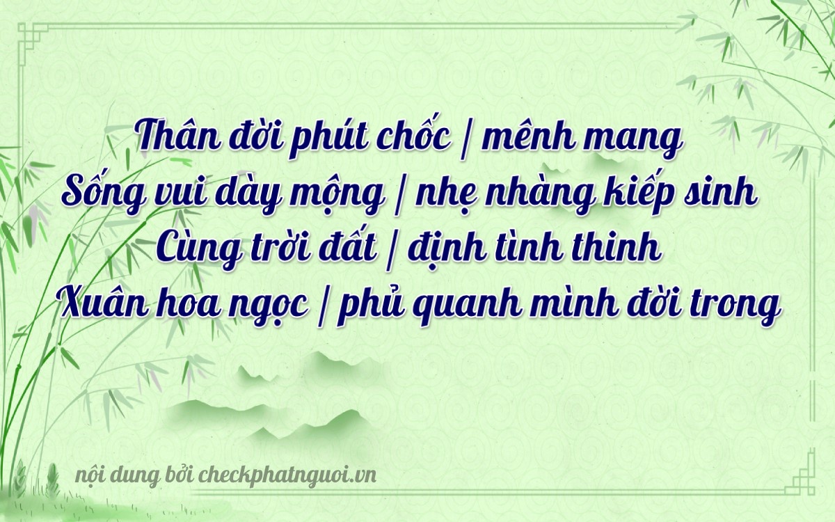 Bài thơ ý nghĩa cho <b>biển số 18AA-24057</b> tại website checkphatnguoi.vn