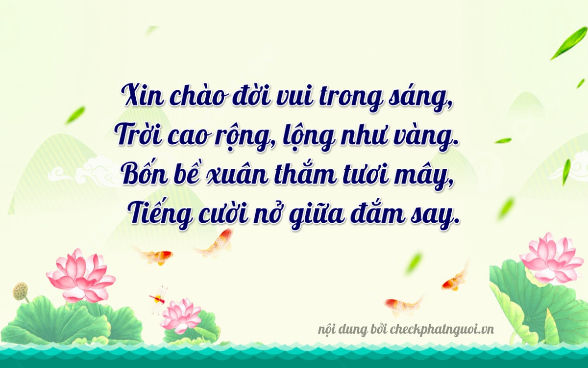 Bài thơ ý nghĩa cho <b>biển số 18AA-42180</b> tại website checkphatnguoi.vn