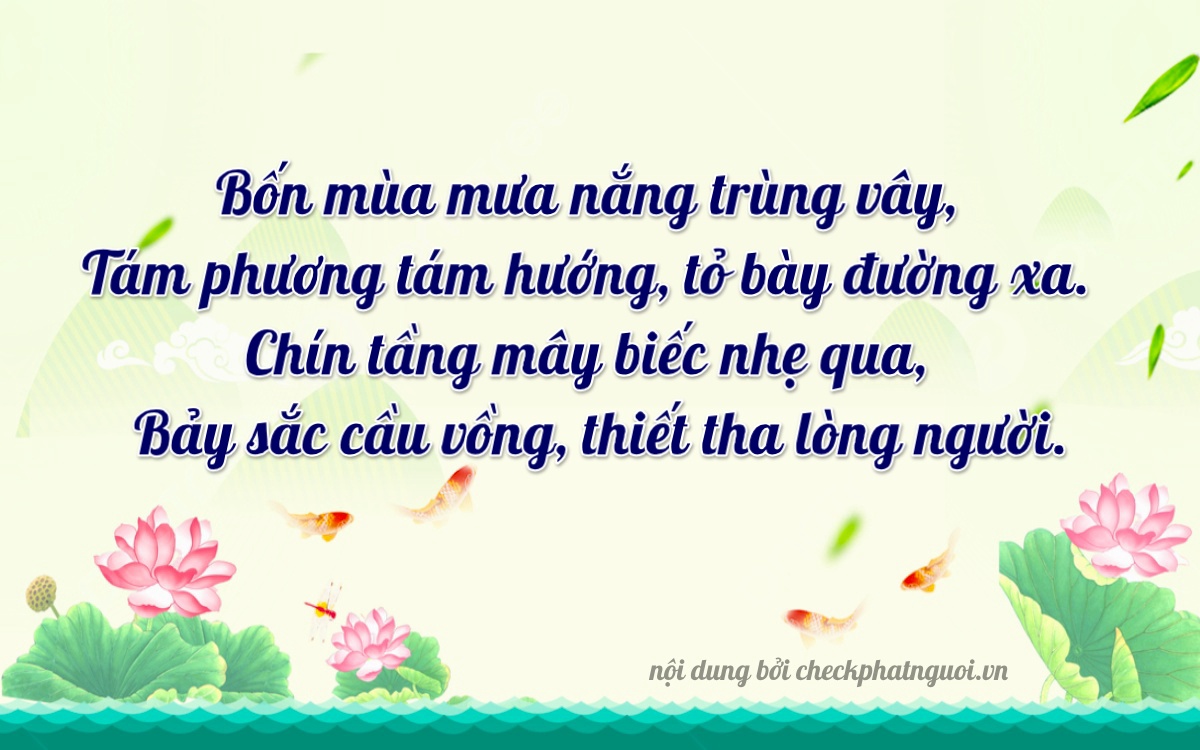 Bài thơ ý nghĩa cho <b>biển số 18AA-44897</b> tại website checkphatnguoi.vn
