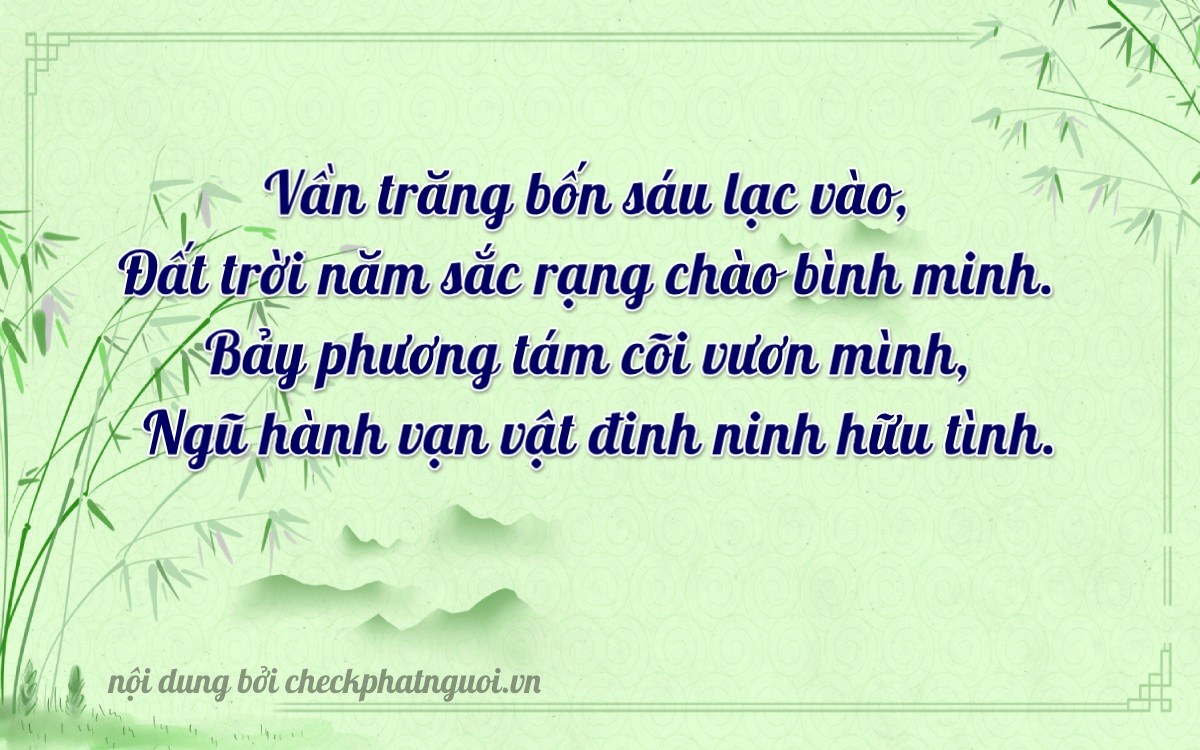 Bài thơ ý nghĩa cho <b>biển số 18AA-46675</b> tại website checkphatnguoi.vn