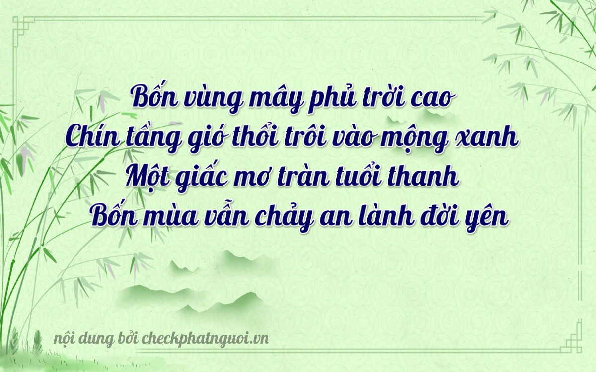 Bài thơ ý nghĩa cho <b>biển số 18AA-49141</b> tại website checkphatnguoi.vn