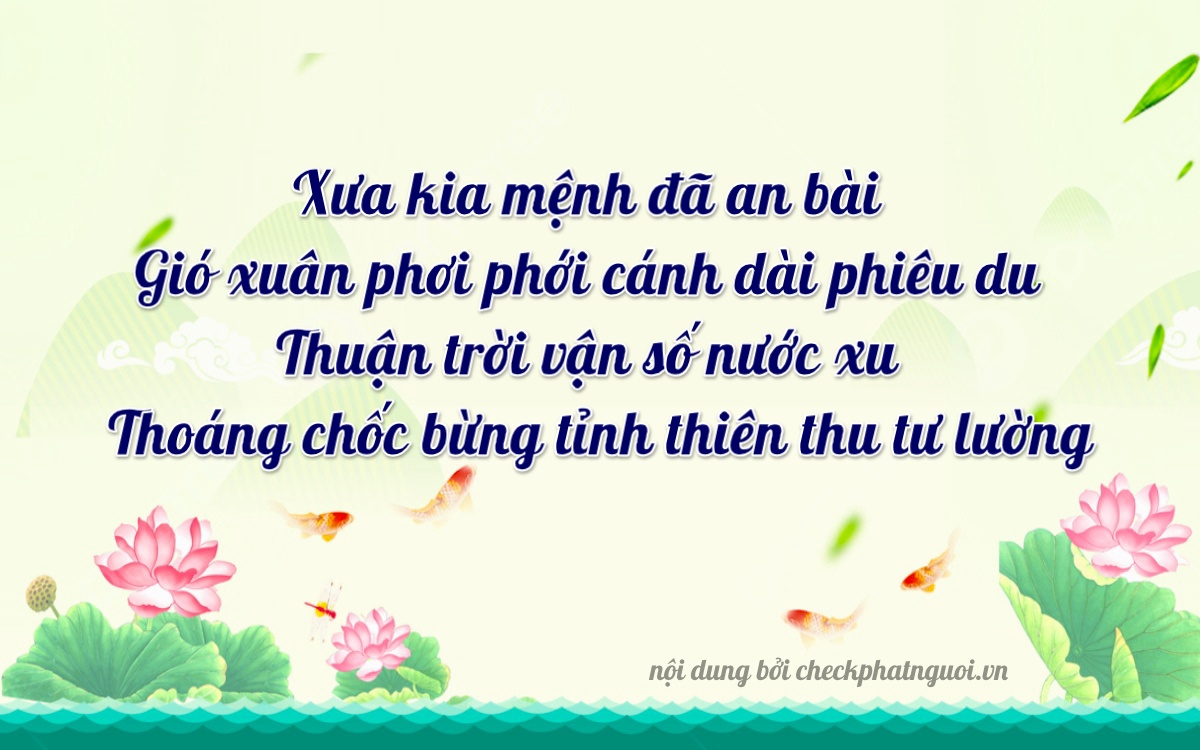 Bài thơ ý nghĩa cho <b>biển số 18B1-09794</b> tại website checkphatnguoi.vn