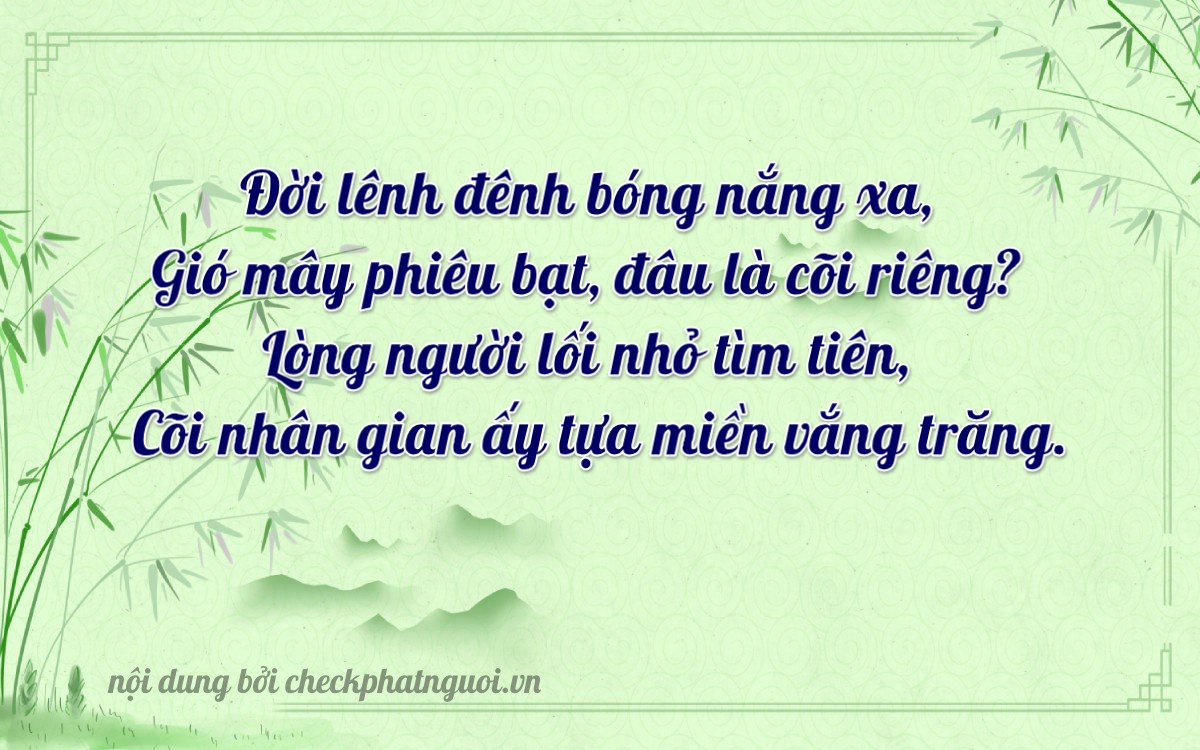 Bài thơ ý nghĩa cho <b>biển số 18B1-30806</b> tại website checkphatnguoi.vn