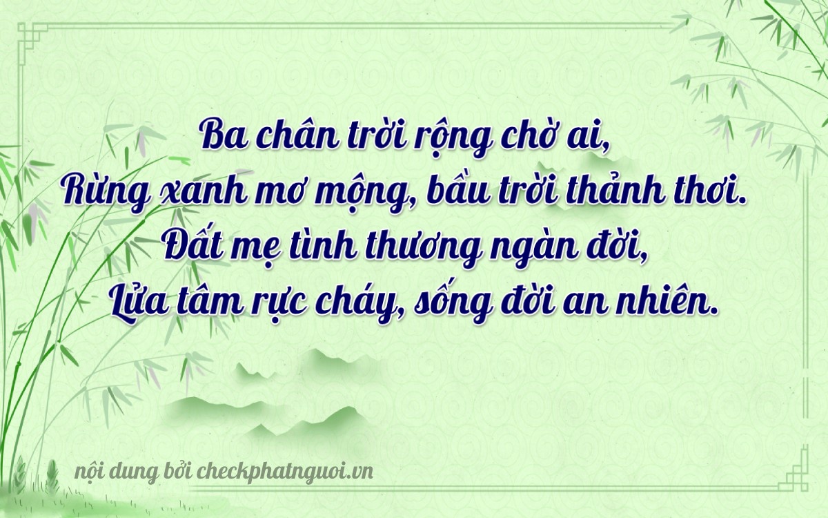 Bài thơ ý nghĩa cho <b>biển số 18B1-32776</b> tại website checkphatnguoi.vn