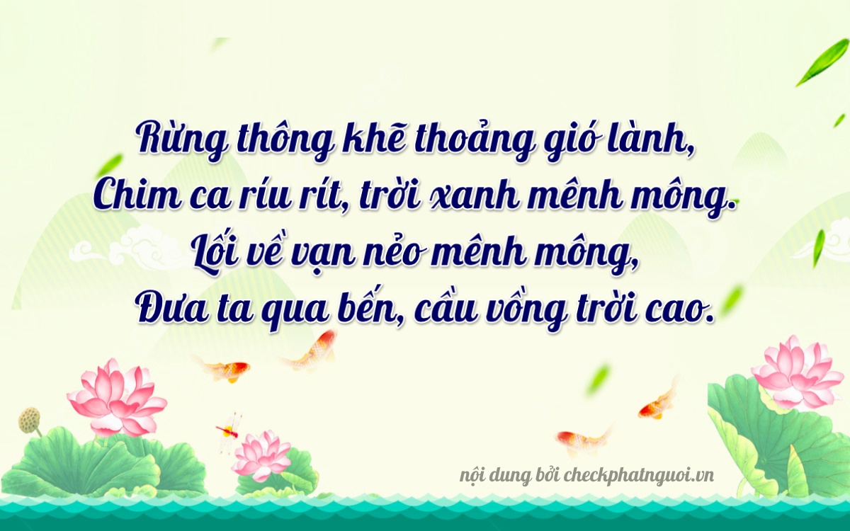 Bài thơ ý nghĩa cho <b>biển số 18B1-38988</b> tại website checkphatnguoi.vn