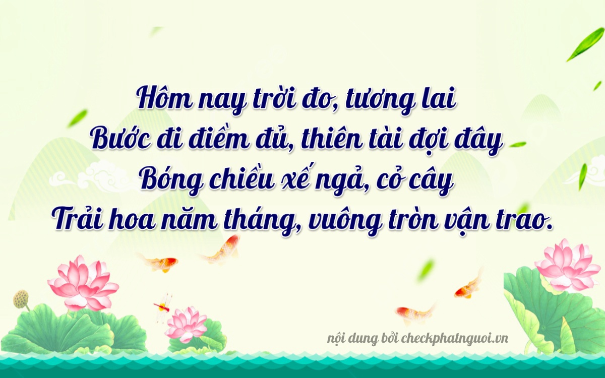 Bài thơ ý nghĩa cho <b>biển số 18B-14953</b> tại website checkphatnguoi.vn