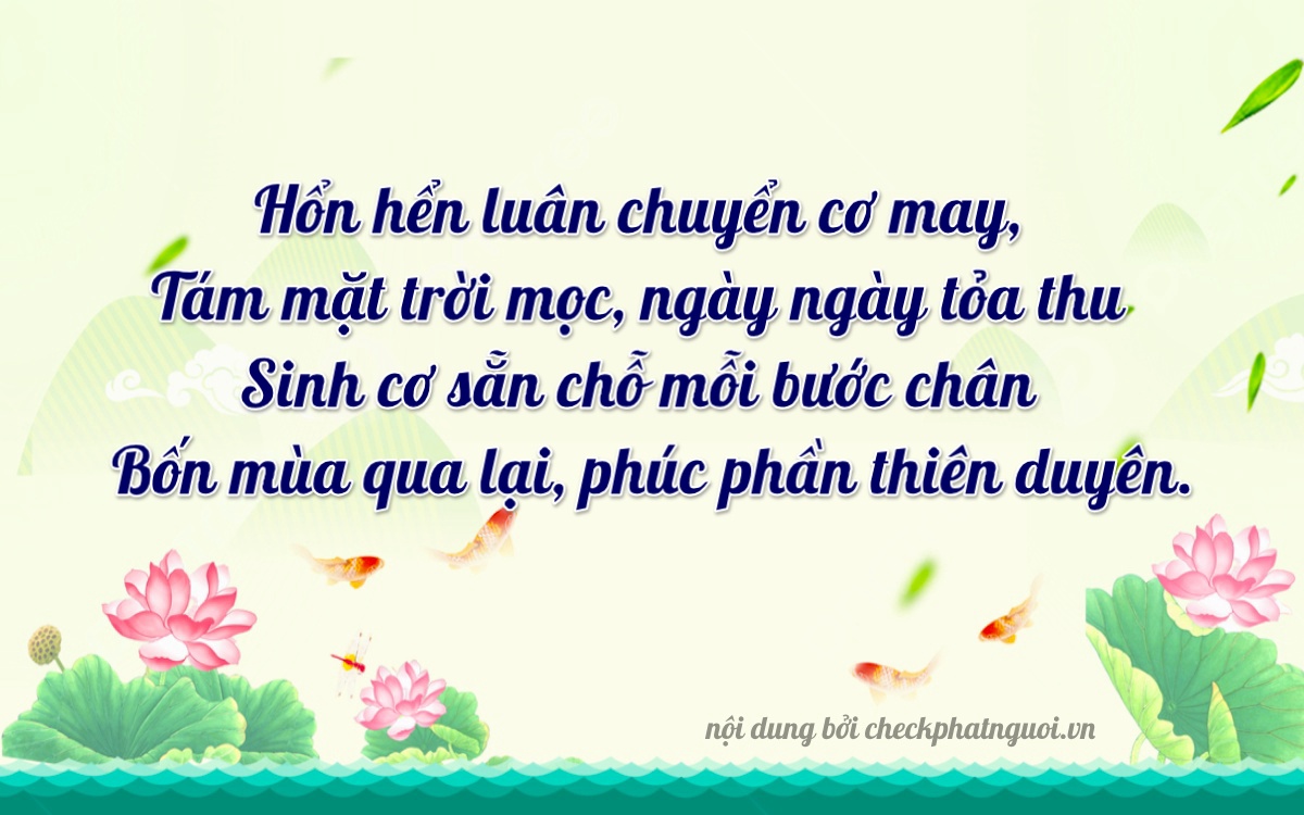 Bài thơ ý nghĩa cho <b>biển số 18B1-89584</b> tại website checkphatnguoi.vn