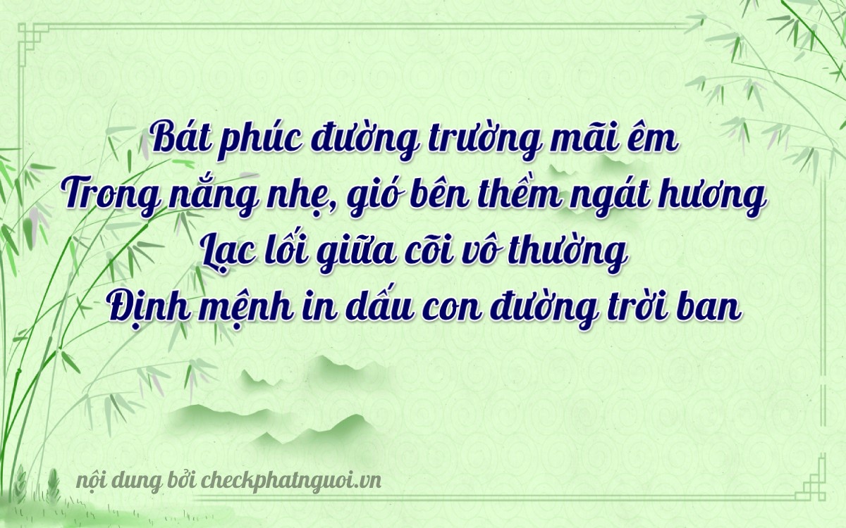 Bài thơ ý nghĩa cho <b>biển số 18B2-08964</b> tại website checkphatnguoi.vn
