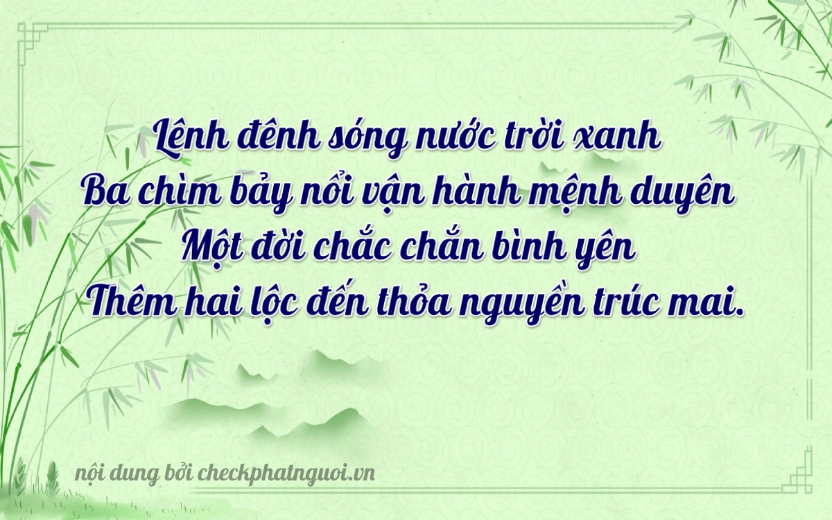 Bài thơ ý nghĩa cho <b>biển số 18B2-13453</b> tại website checkphatnguoi.vn