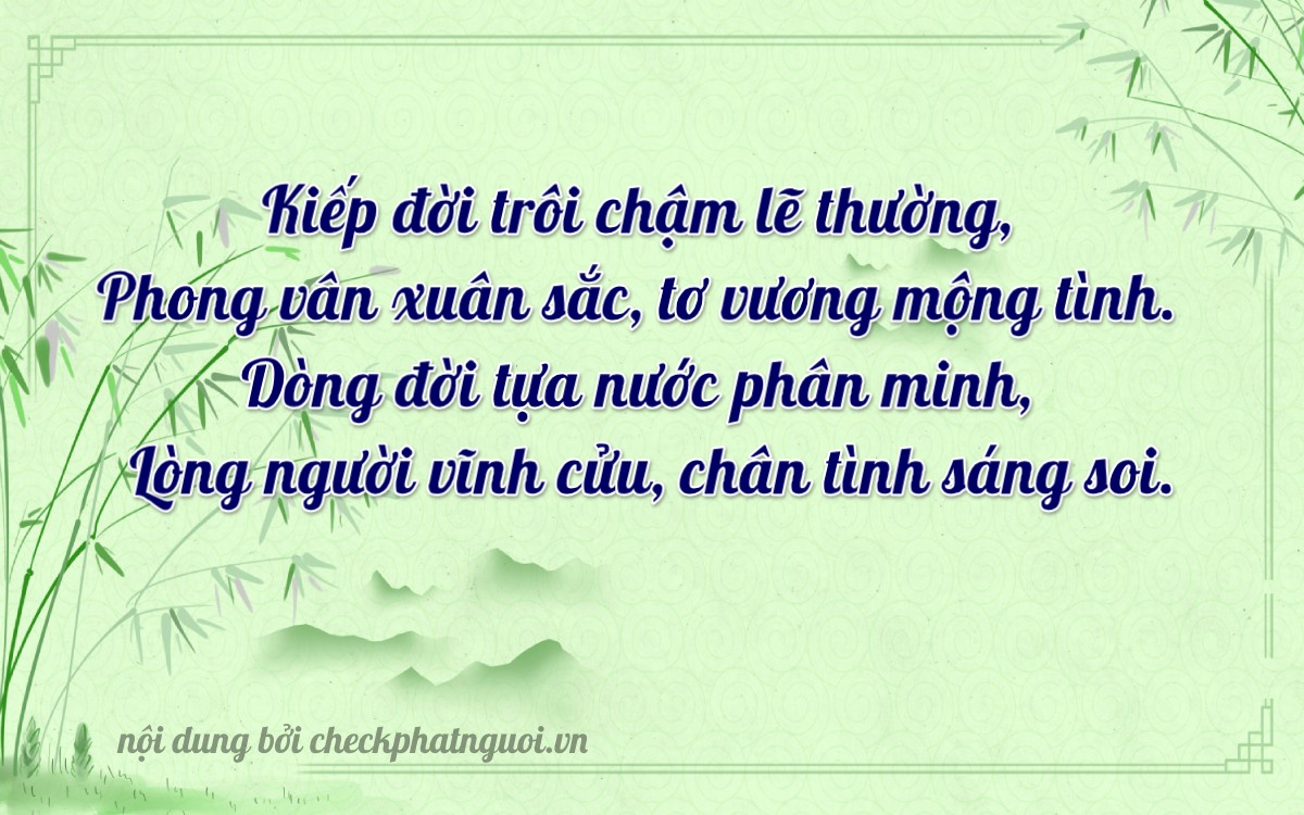 Bài thơ ý nghĩa cho <b>biển số 18B2-17058</b> tại website checkphatnguoi.vn