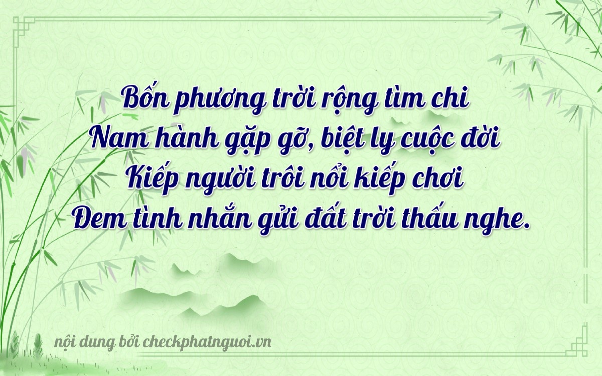 Bài thơ ý nghĩa cho <b>biển số 18B2-24567</b> tại website checkphatnguoi.vn