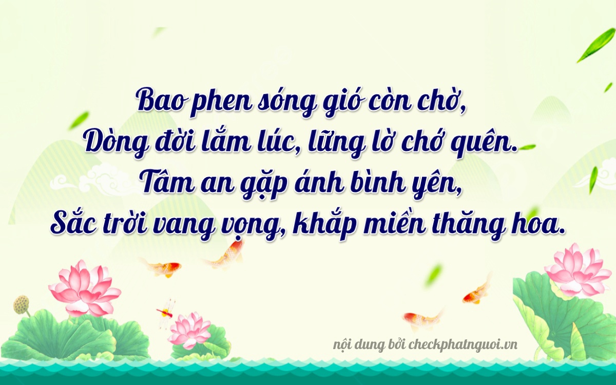 Bài thơ ý nghĩa cho <b>biển số 18B2-42914</b> tại website checkphatnguoi.vn