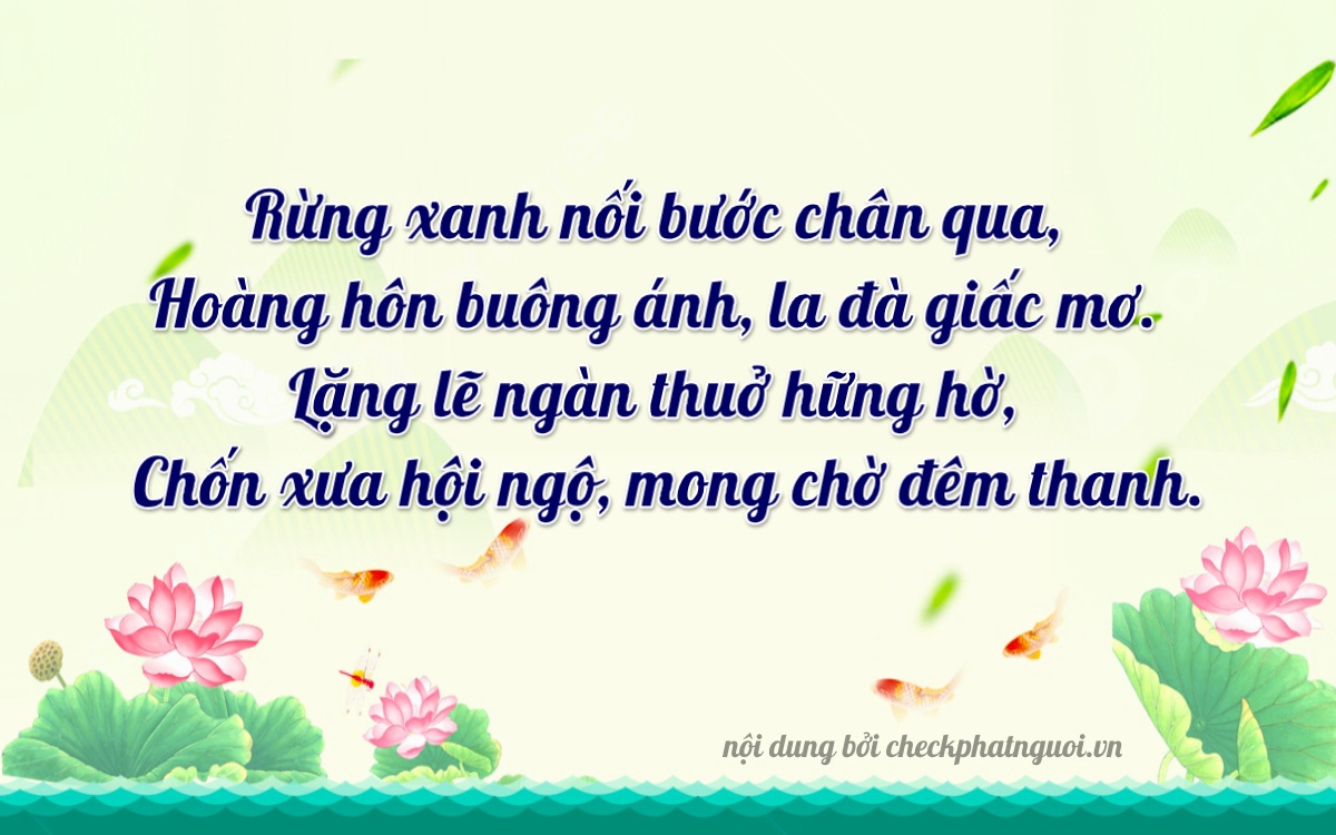 Bài thơ ý nghĩa cho <b>biển số 18B2-69009</b> tại website checkphatnguoi.vn