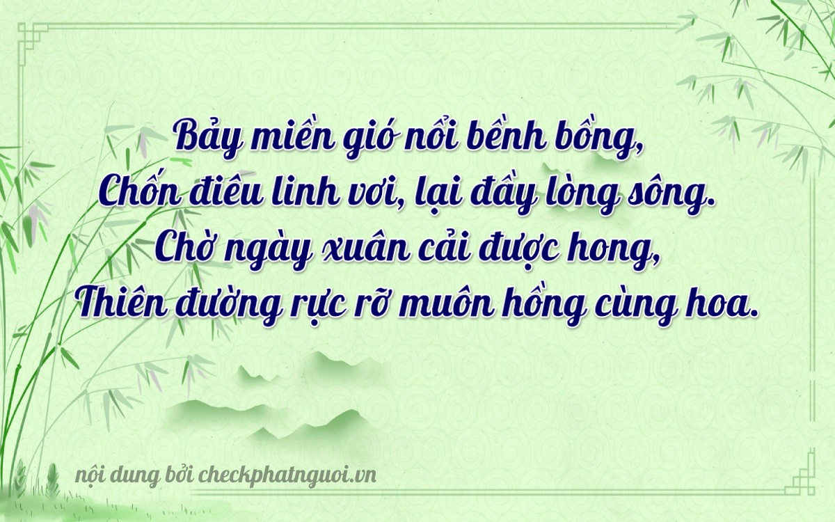 Bài thơ ý nghĩa cho <b>biển số 18B2-79021</b> tại website checkphatnguoi.vn