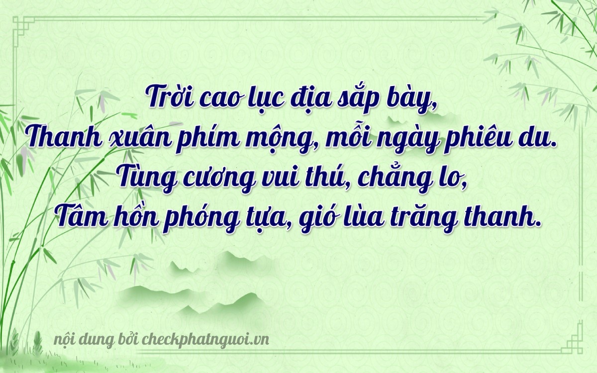 Bài thơ ý nghĩa cho <b>biển số 18B2-87634</b> tại website checkphatnguoi.vn