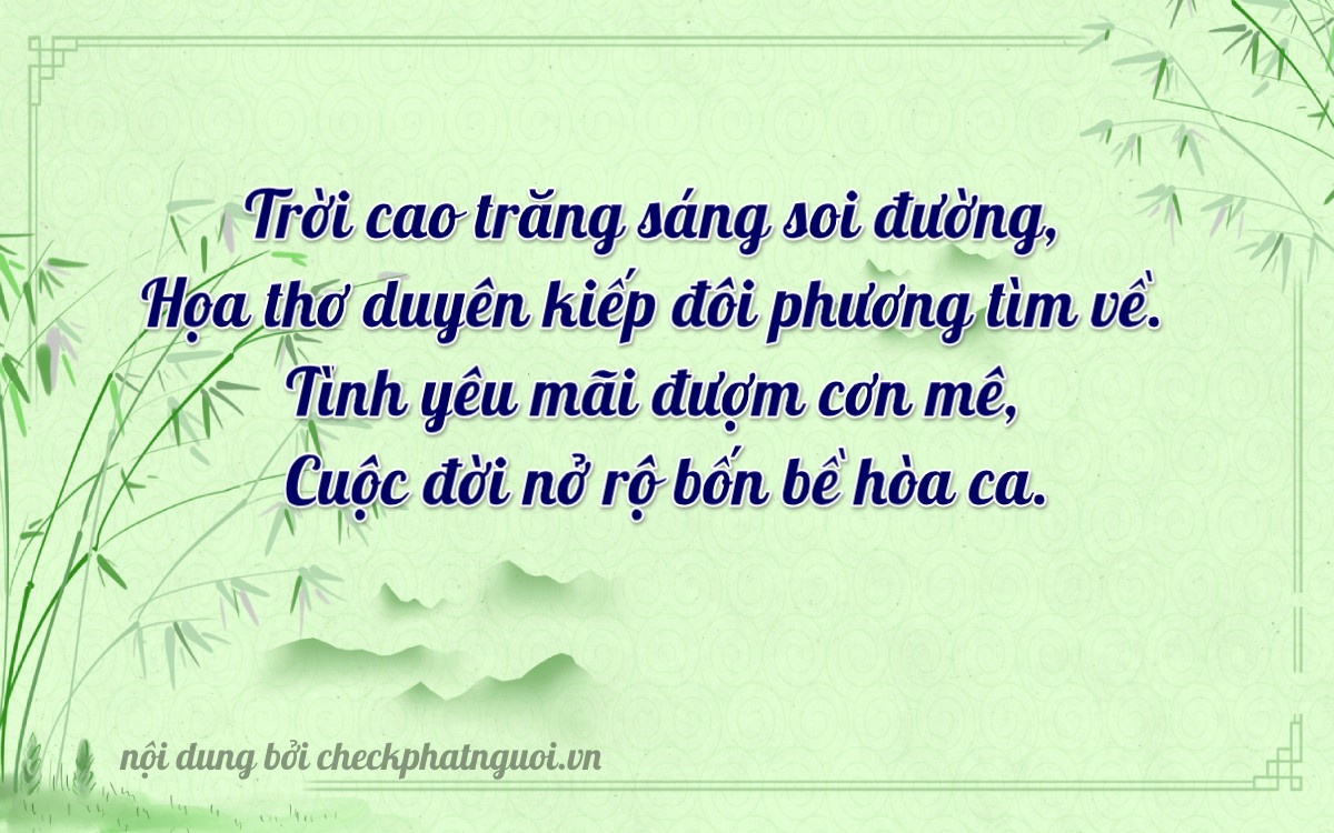 Bài thơ ý nghĩa cho <b>biển số 18B2-90865</b> tại website checkphatnguoi.vn