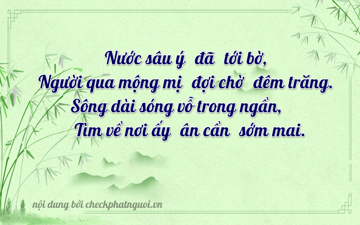 Bài thơ ý nghĩa cho <b>biển số 18C-04094</b> tại website checkphatnguoi.vn