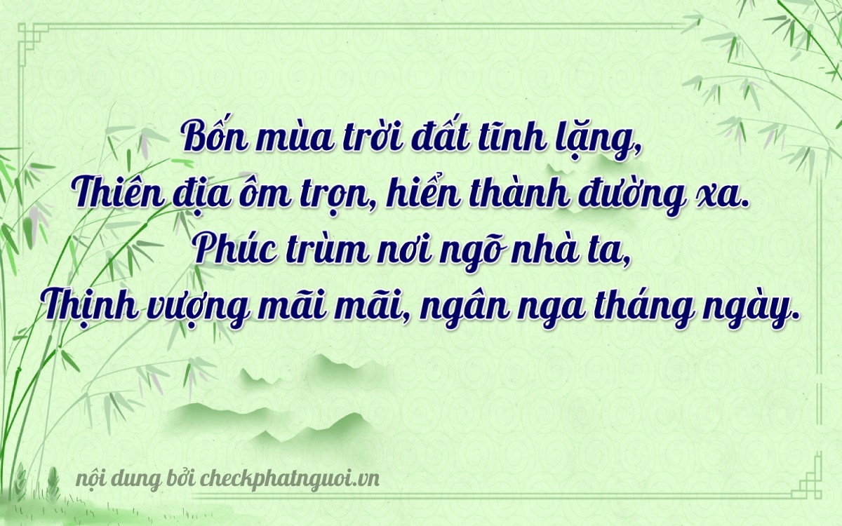 Bài thơ ý nghĩa cho <b>biển số 18C1-04888</b> tại website checkphatnguoi.vn