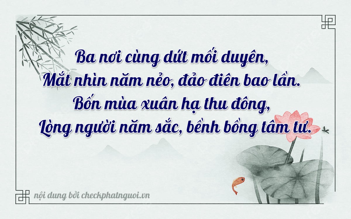Bài thơ ý nghĩa cho <b>biển số 18C1-39845</b> tại website checkphatnguoi.vn