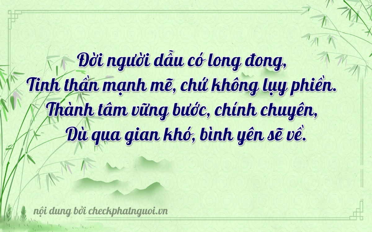 Bài thơ ý nghĩa cho <b>biển số 18C-16175</b> tại website checkphatnguoi.vn