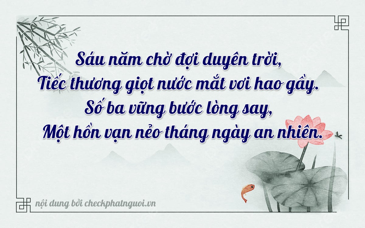 Bài thơ ý nghĩa cho <b>biển số 18C-16631</b> tại website checkphatnguoi.vn