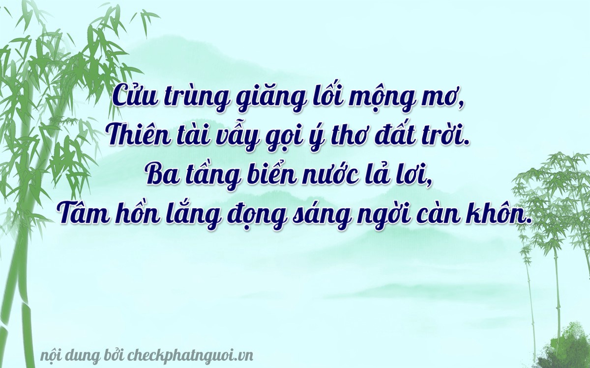 Bài thơ ý nghĩa cho <b>biển số 18CA-05668</b> tại website checkphatnguoi.vn