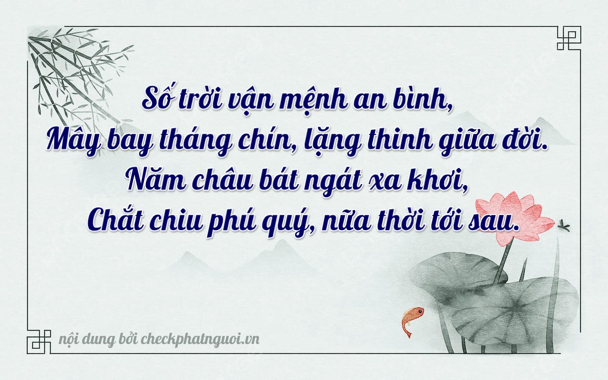 Bài thơ ý nghĩa cho <b>biển số 18CA-09529</b> tại website checkphatnguoi.vn