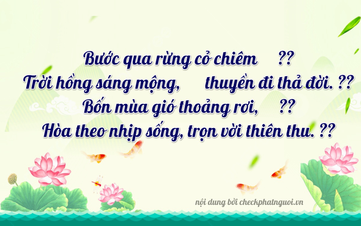 Bài thơ ý nghĩa cho <b>biển số 18D-00575</b> tại website checkphatnguoi.vn