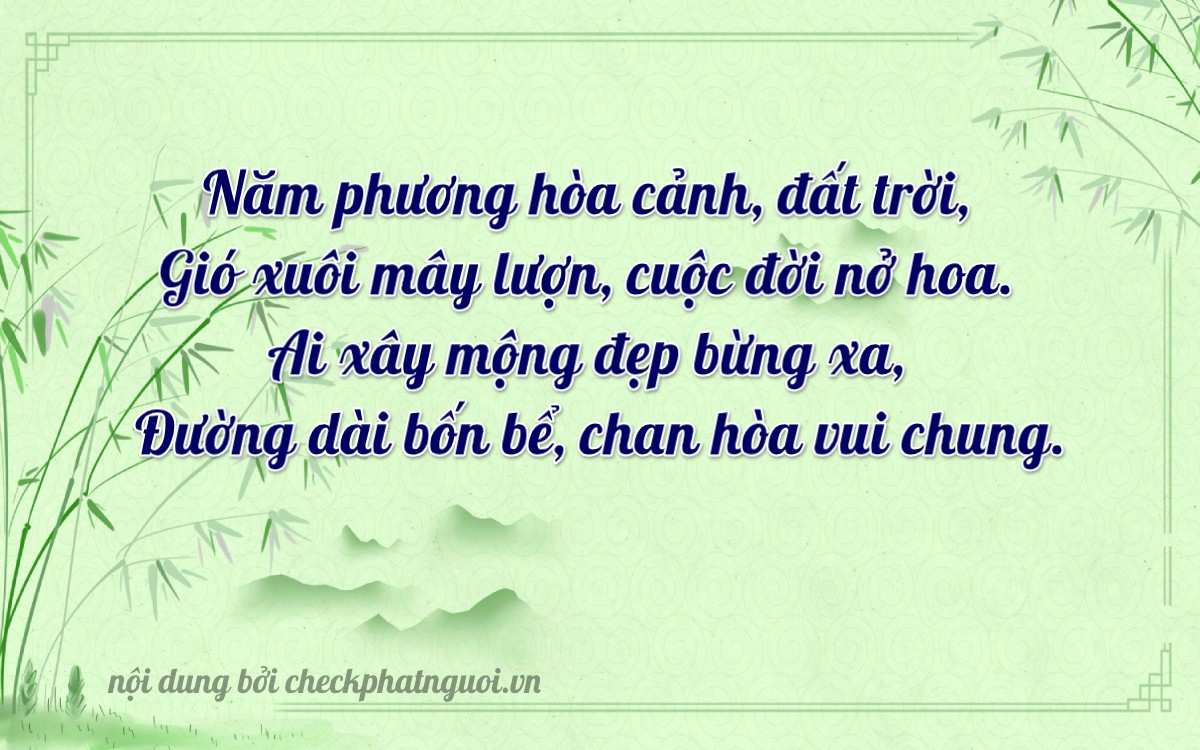 Bài thơ ý nghĩa cho <b>biển số 18D1-05033</b> tại website checkphatnguoi.vn