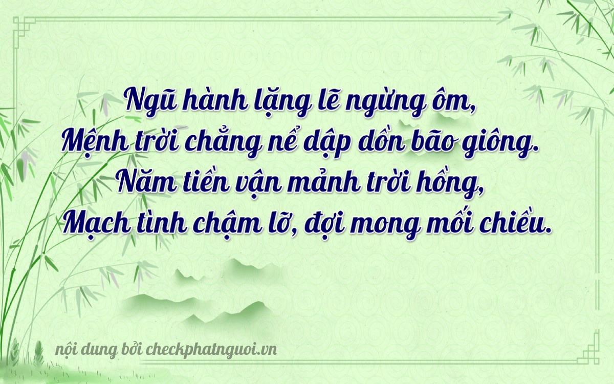 Bài thơ ý nghĩa cho <b>biển số 18D1-59843</b> tại website checkphatnguoi.vn