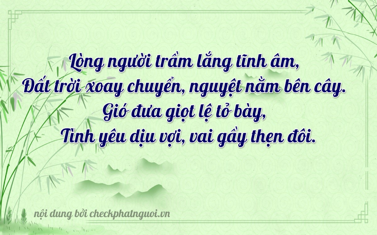 Bài thơ ý nghĩa cho <b>biển số 18D1-64570</b> tại website checkphatnguoi.vn