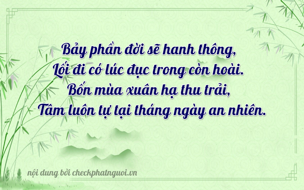 Bài thơ ý nghĩa cho <b>biển số 18D1-73474</b> tại website checkphatnguoi.vn