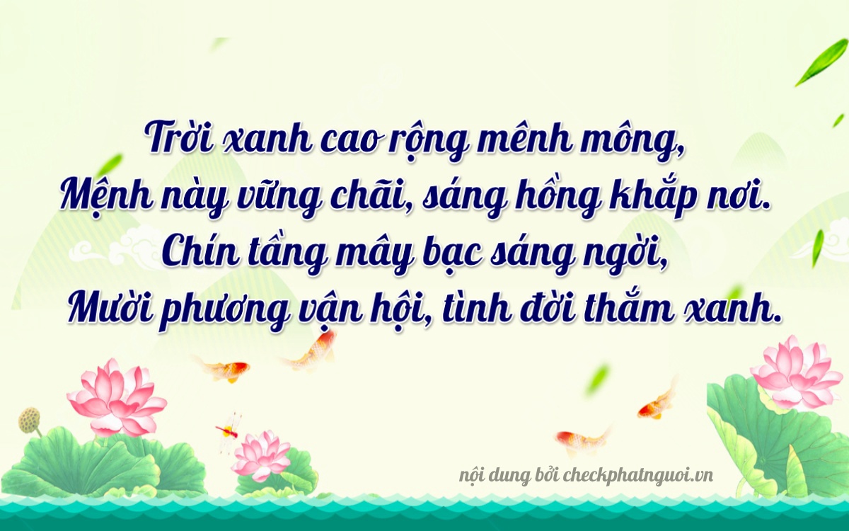 Bài thơ ý nghĩa cho <b>biển số 18E-00612</b> tại website checkphatnguoi.vn